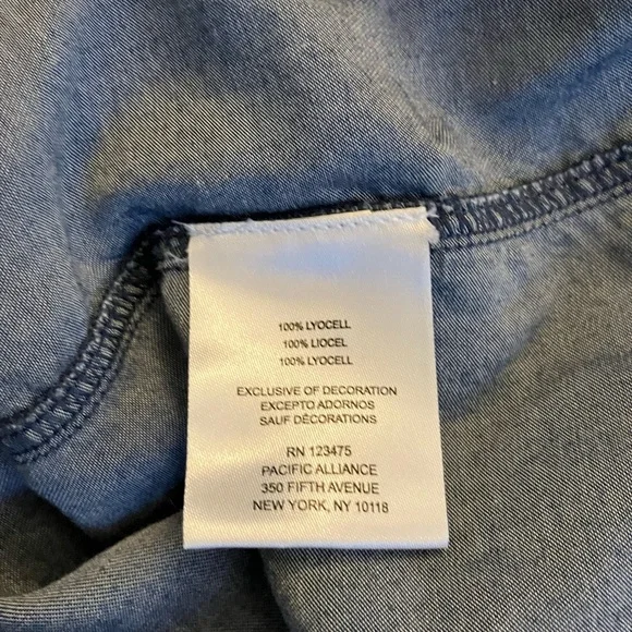 2/$30 Jones New York Sleeveless V-Neck Stitching High-Low Blouse SZ S Breathable - Picture 7 of 7